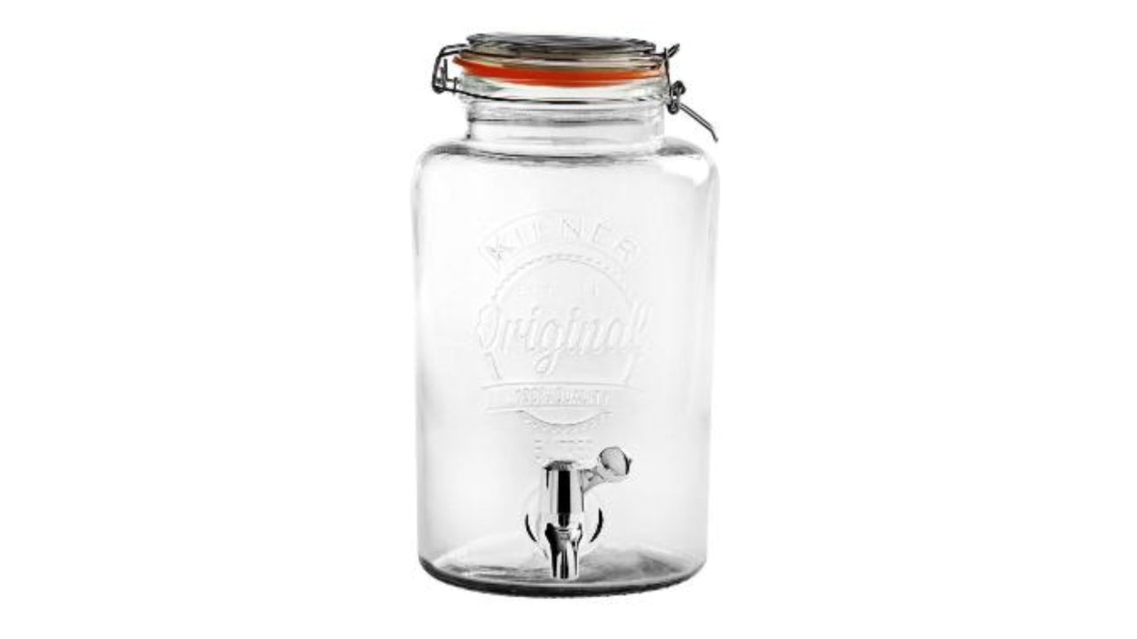 Glasbeholder med taphane Kilner 5L