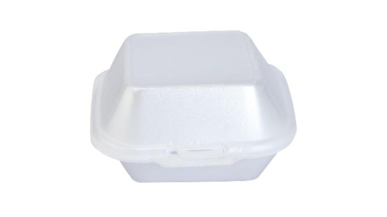Burgerboks skum lille hvid 110x110x65 mm