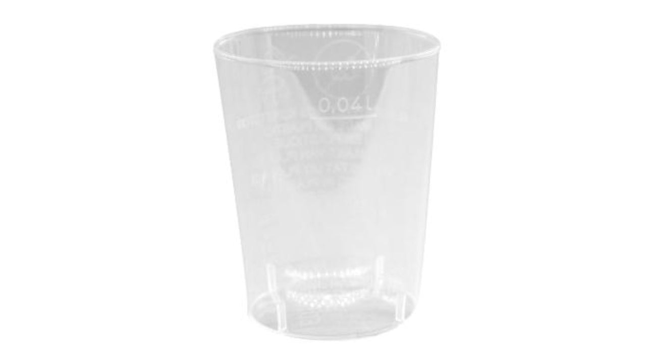 Plastglas snapsglas 2/4cl H52mm 50stk