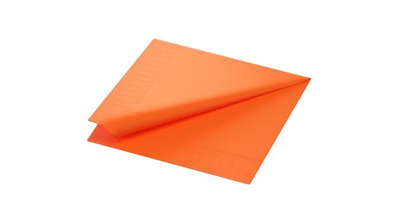 Serviet 40x40cm sun orange 3-lags 125stk