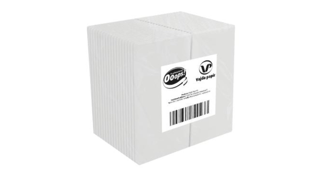 Serviet Ooops 32x32cm hvid 100stk