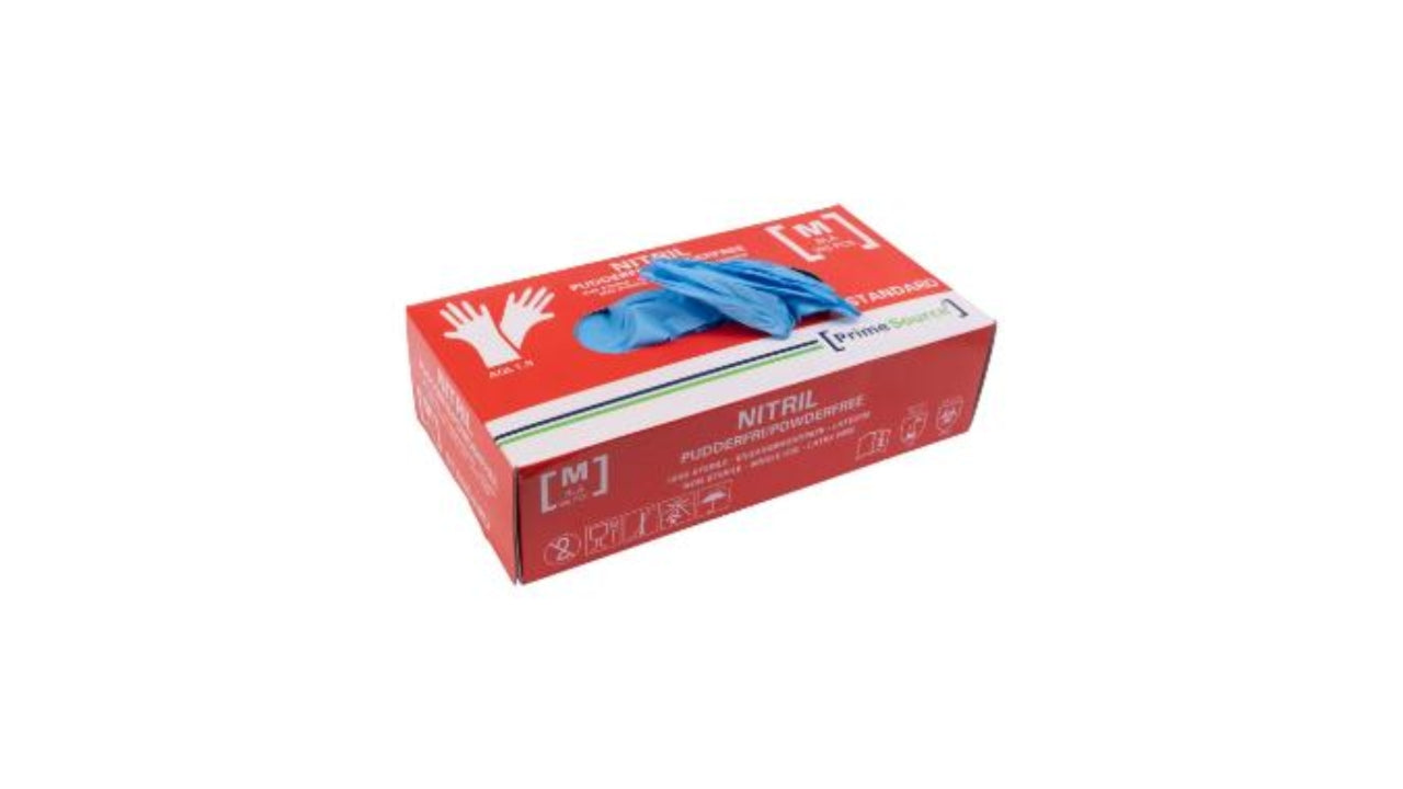 Engangs handske 100stk blå u/puder