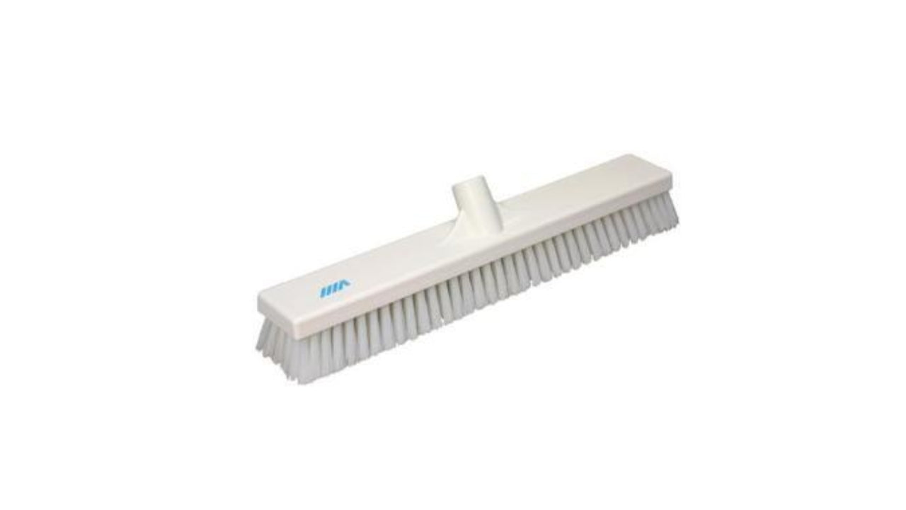Gulvskrubbe stiv 47cm hvid