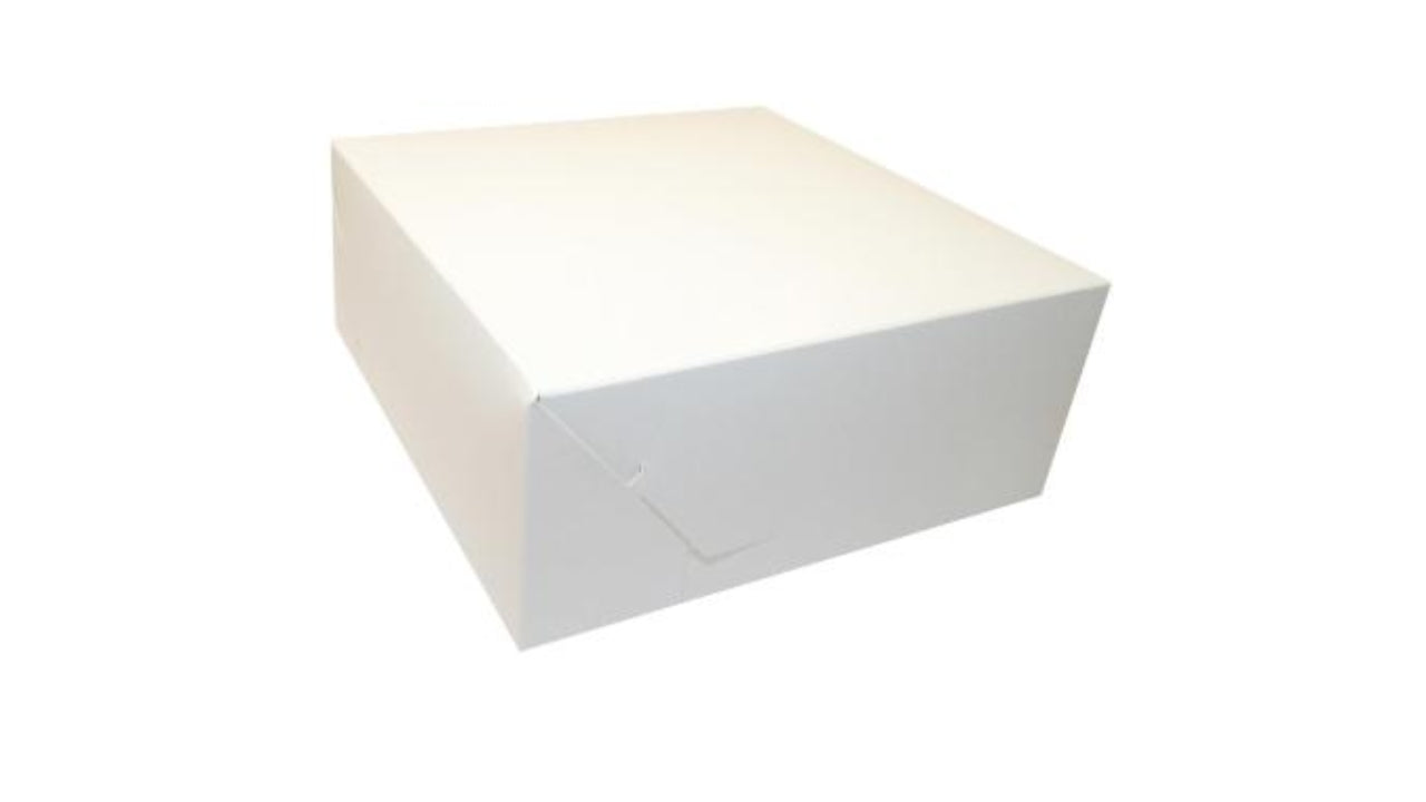 Kageæske 180x180x75mm hvid 250stk