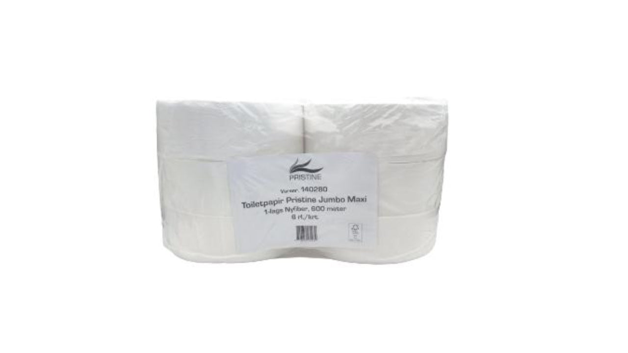 Toiletpapir Pristine jumbo maxi 6rl