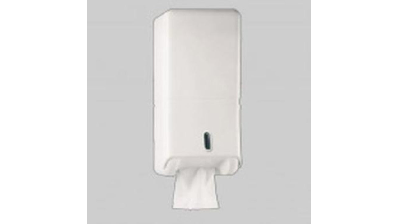 Dispenser toiletpapir ark hvid plast