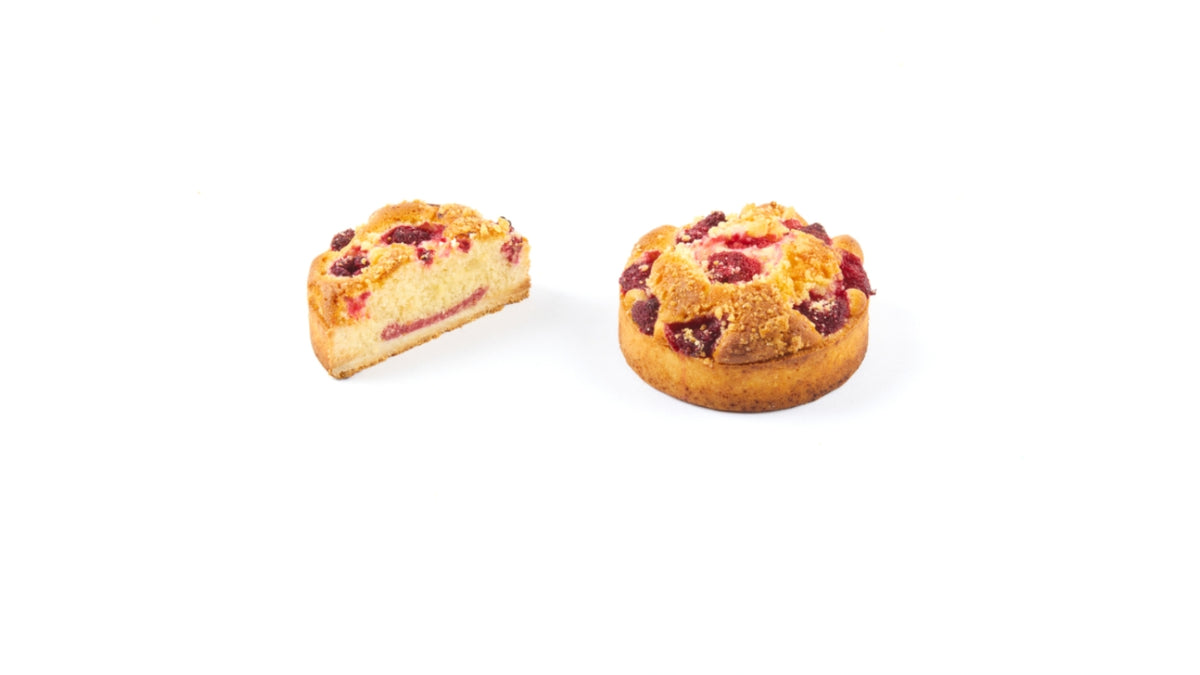 Hindbærtærte med crumble 28x105g