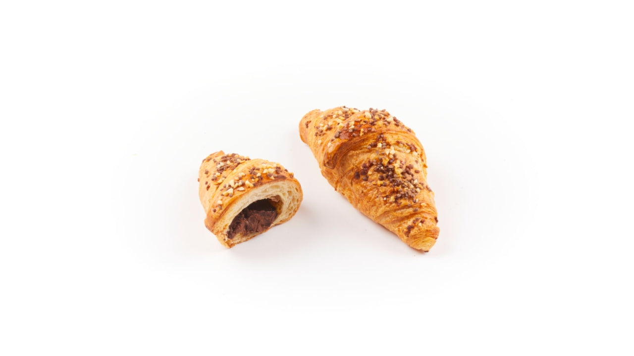 Smørcroissant m choko/nøddefyld 60x90g