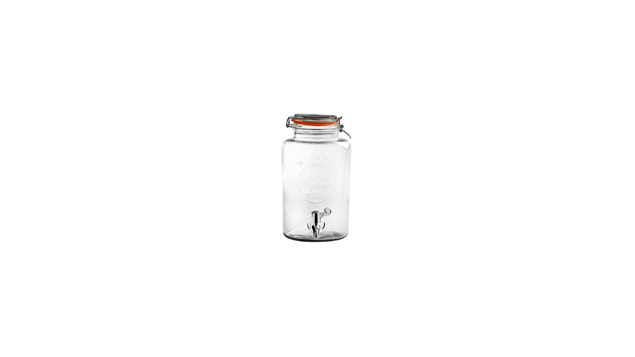 Glasbeholder med taphane Kilner 5L