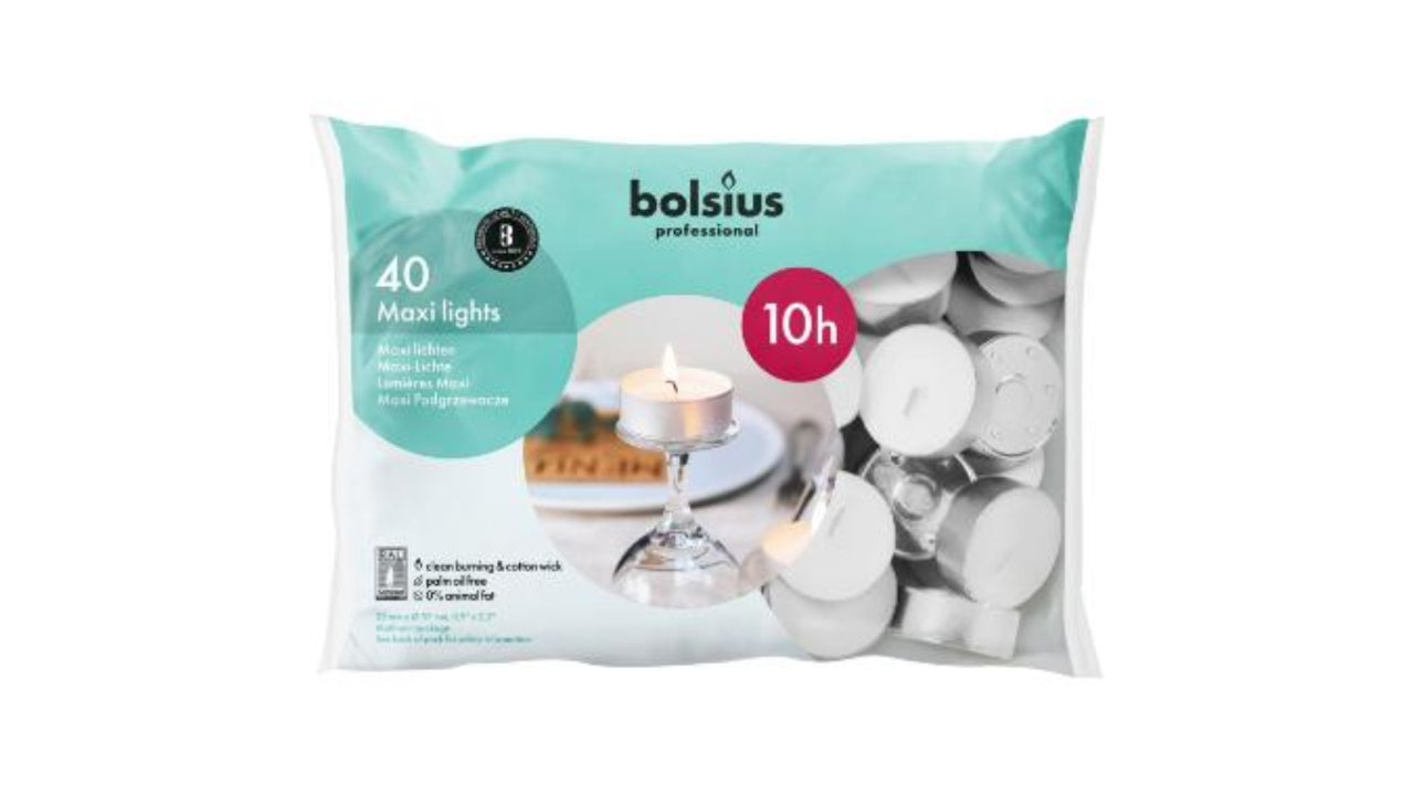 Lampelys 40stk Stor Brændetid 10 timer