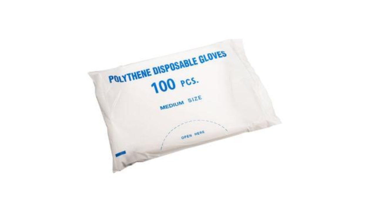 Engangshandske medium PE 100stk