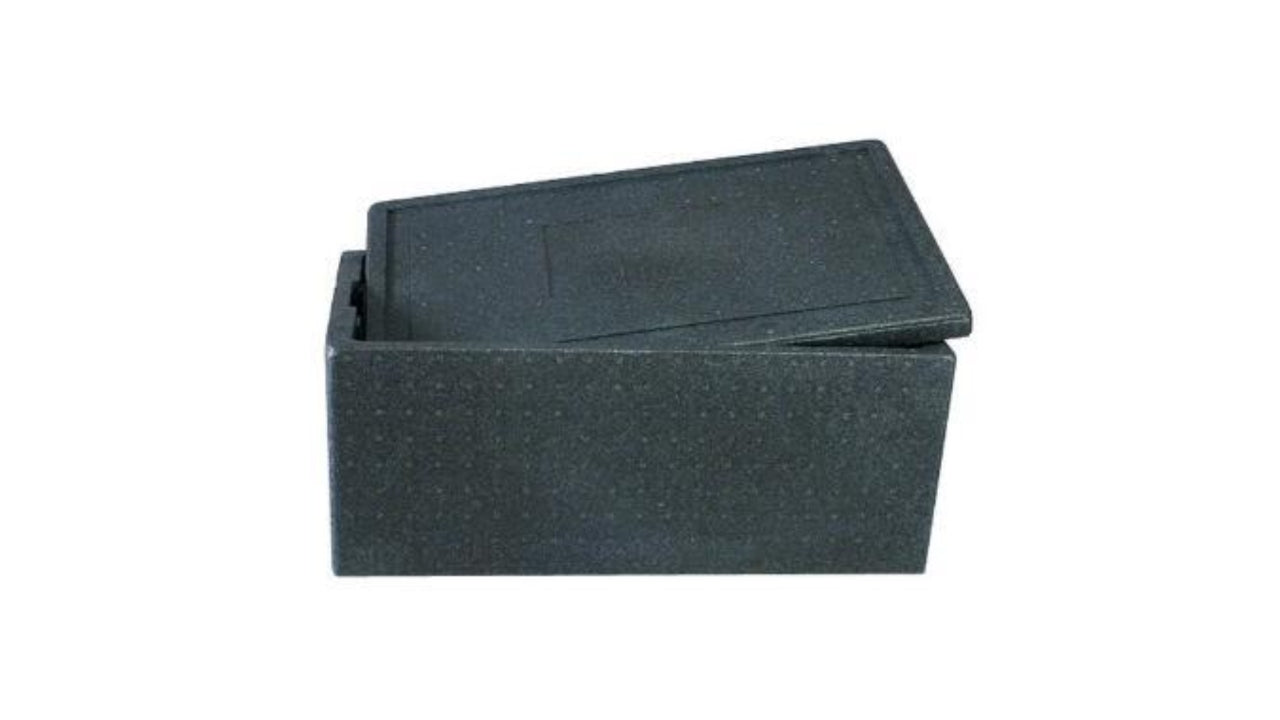 Termokasse sort m/låg