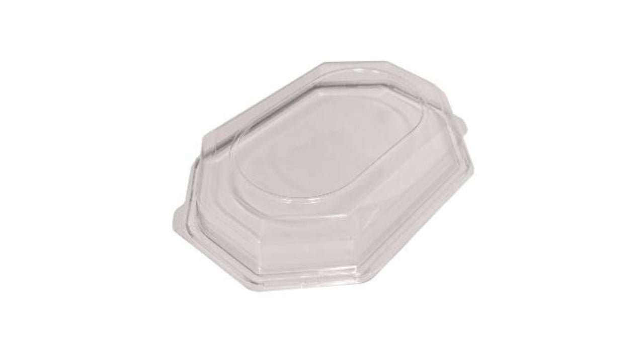 Plastlåg klar firkantet til 10stk