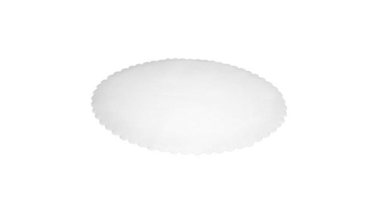 Fadpapir 33x50cm oval præget hvid 500stk
