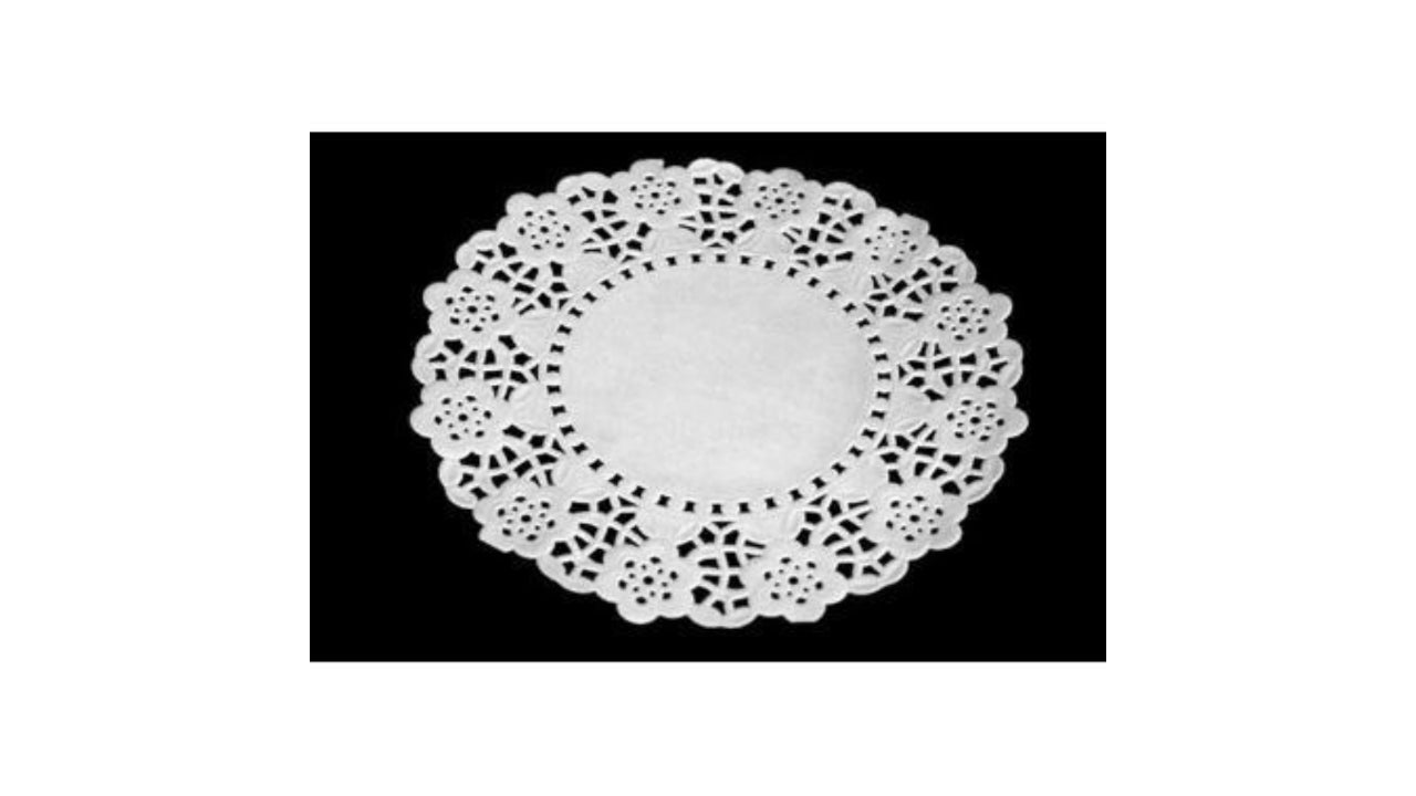 Kagepapir 14cm500stk rund udstanset hvid