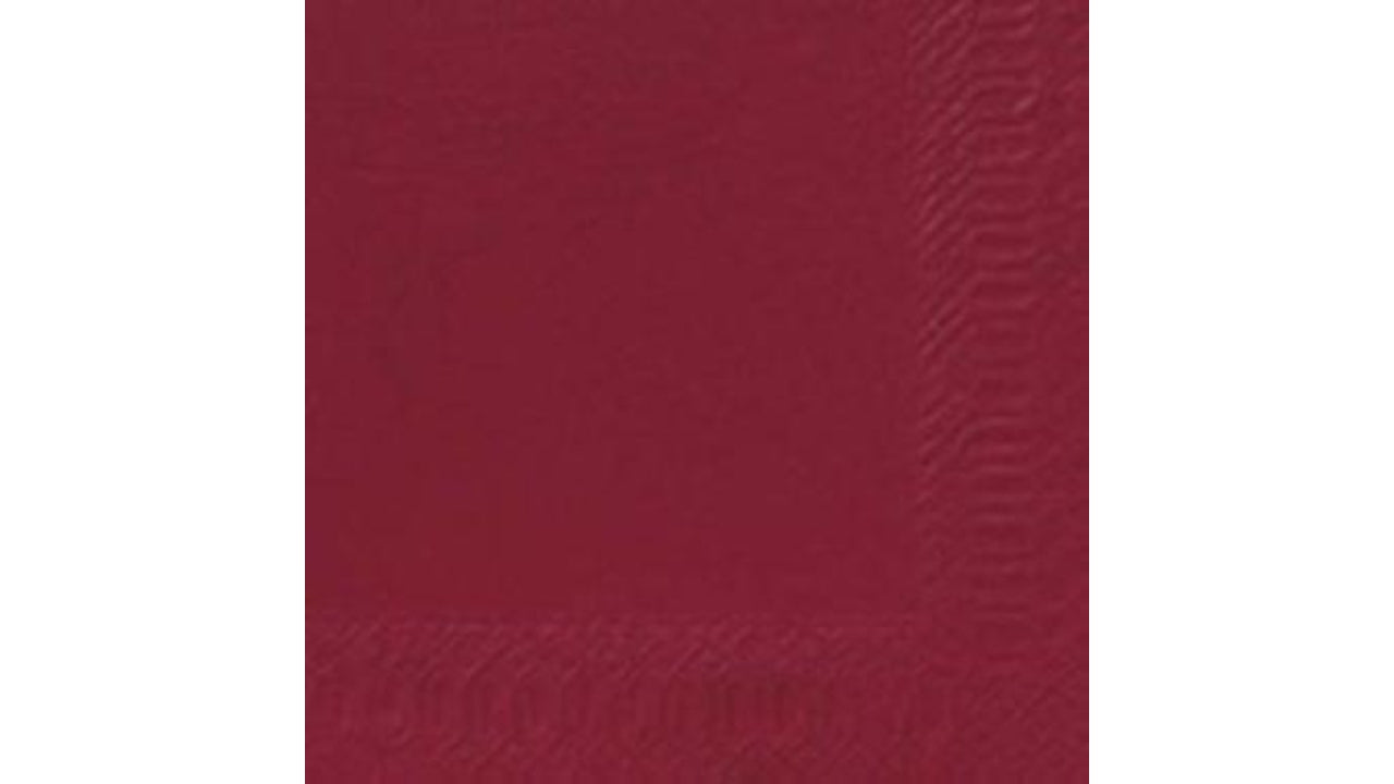 Serviet 3-lags 24x24cm bordeaux 250stk