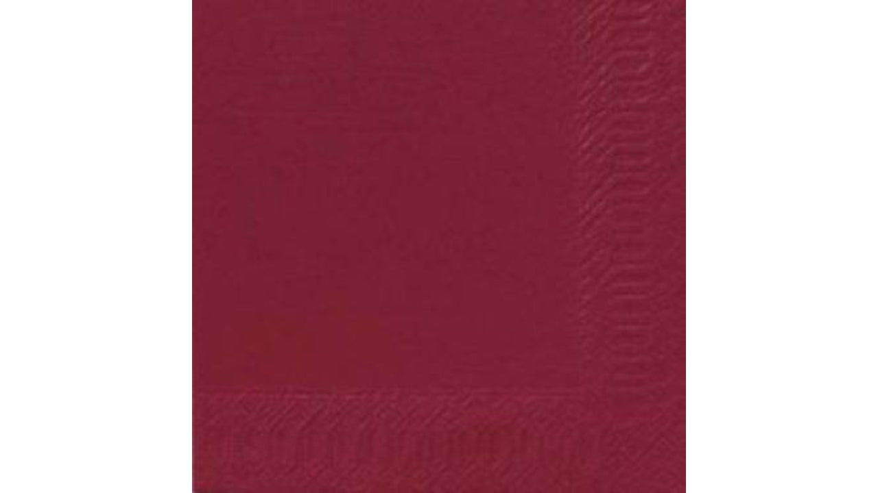 Serviet 3-lag 40x40cm bordeaux 125stk