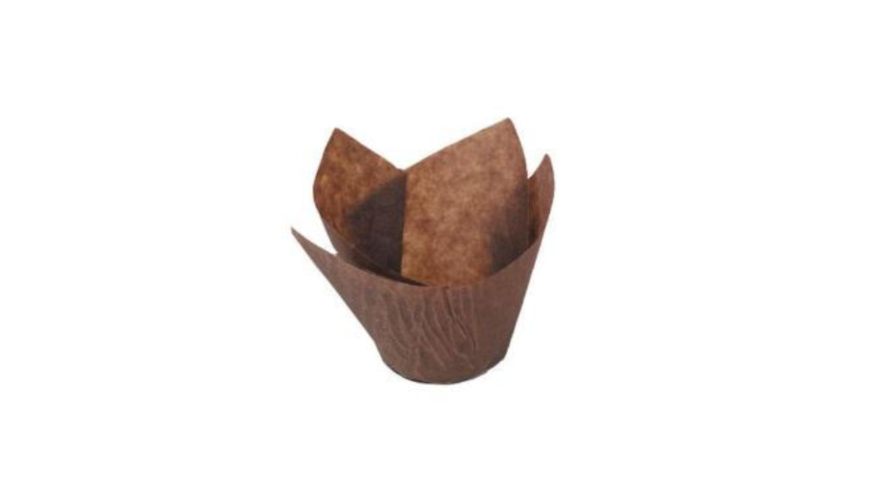 Muffinform brun Ø50 95mm 100stk
