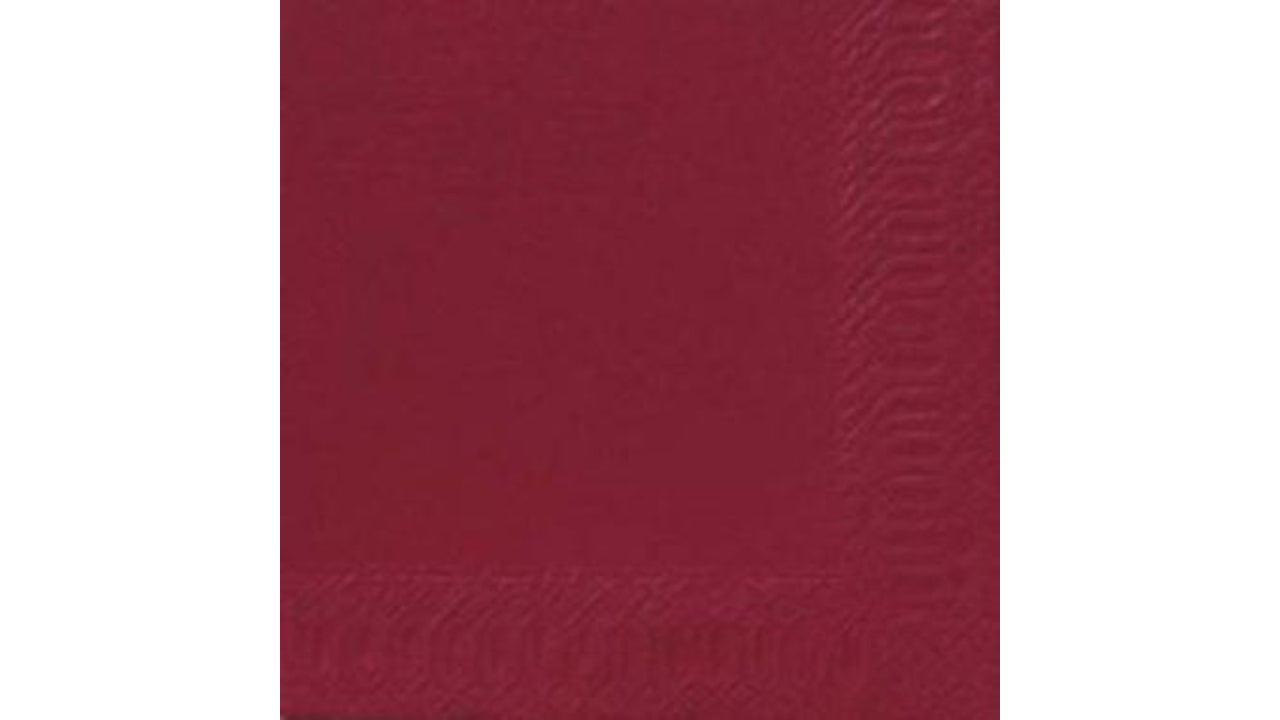 Serviet 3-lag 33x33cm bordeaux 125stk
