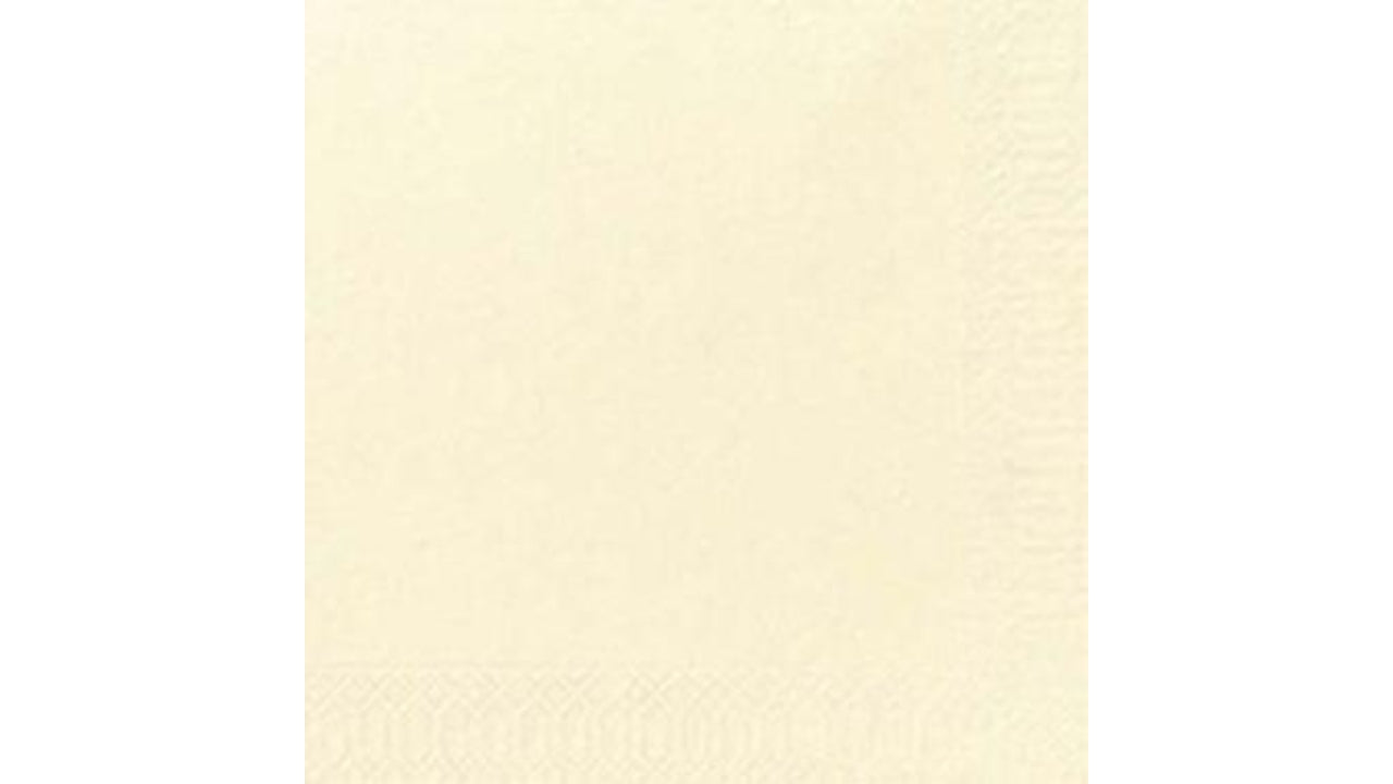 Serviet 3-lag 33x33cm cream 125stk
