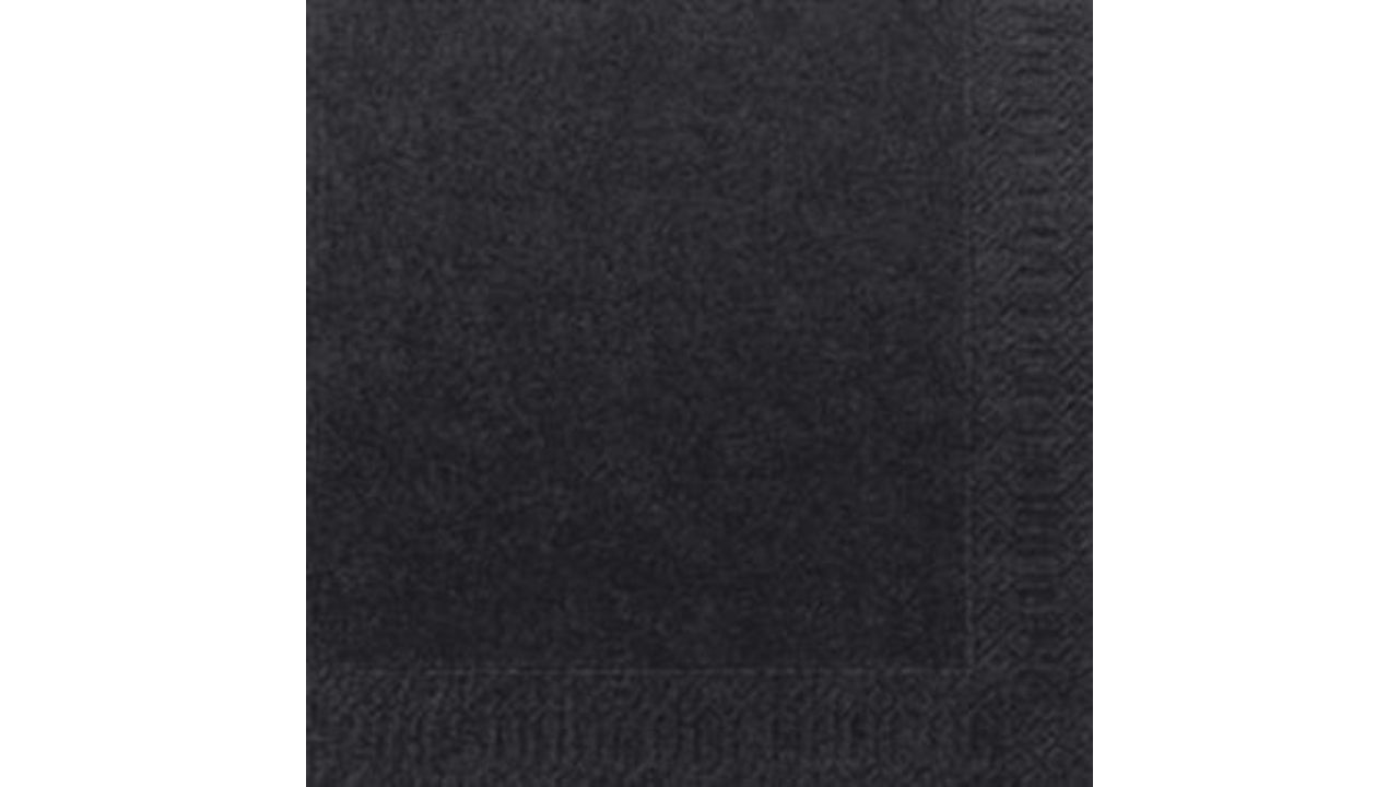 Serviet 3-lags 33x33cm sort 125stk