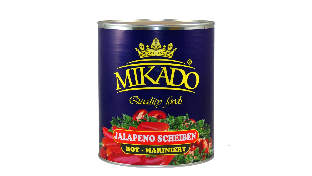 Jalapenos røde i skiver 2,9/1,5kg