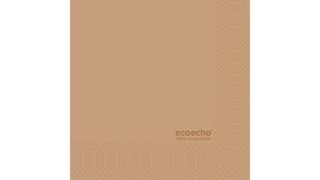 Serviet 2-lag natural brun 24x24cm 300st