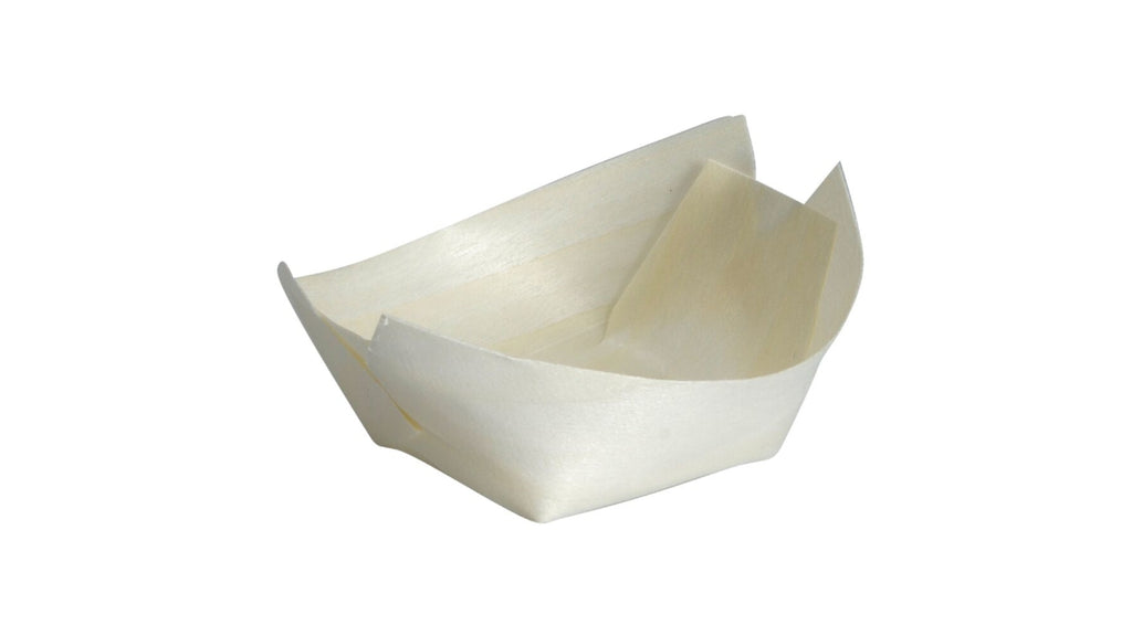 Træbåd Gastro 7x5,5x2cm brun 100stk