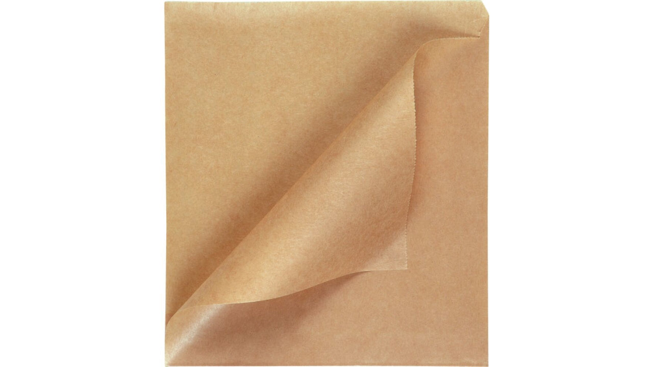 Burgerlomme brun papir/PE stor 16x15cm