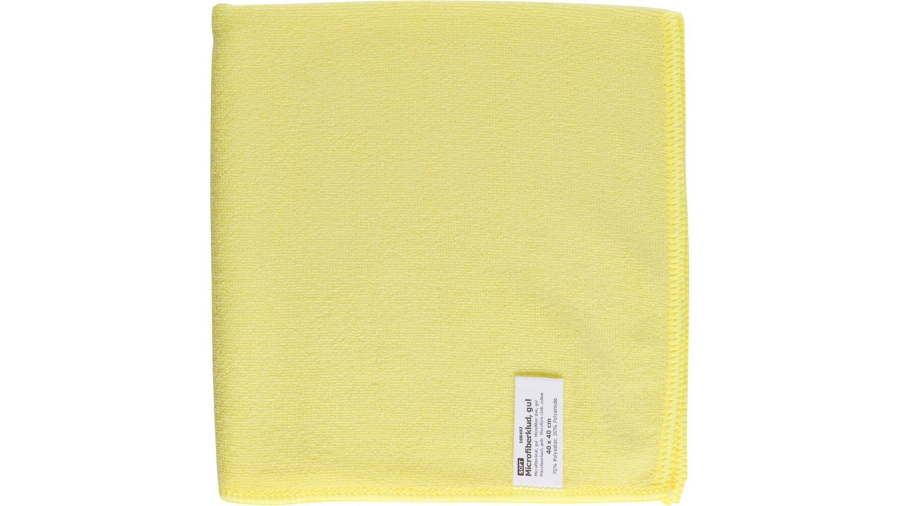 Mikrofiber klud 40x40m gul soft 10stk