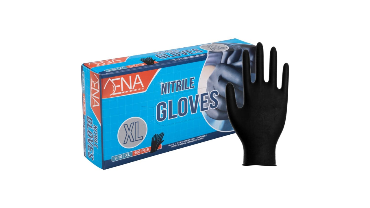 Nitrilhandske sort pudderfri XL 100stk