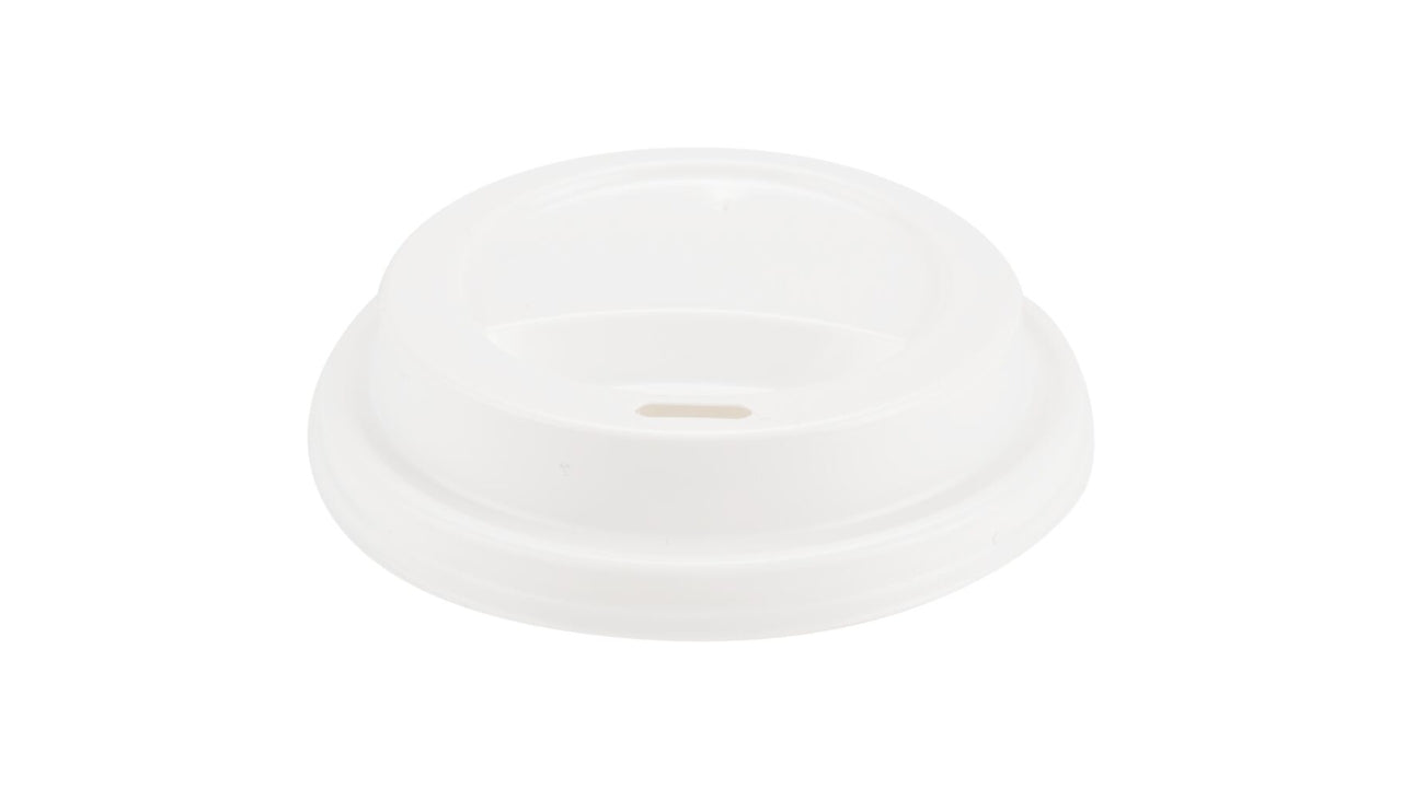 Drikkelåg Ø8cm hvid PS 100stk