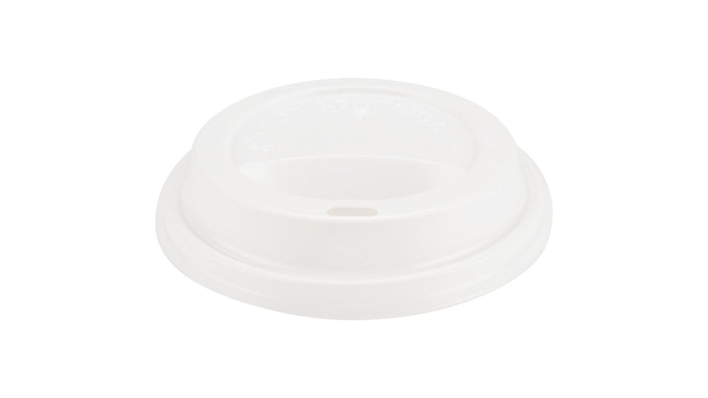Drikkelåg Ø9cm hvid PP 100stk