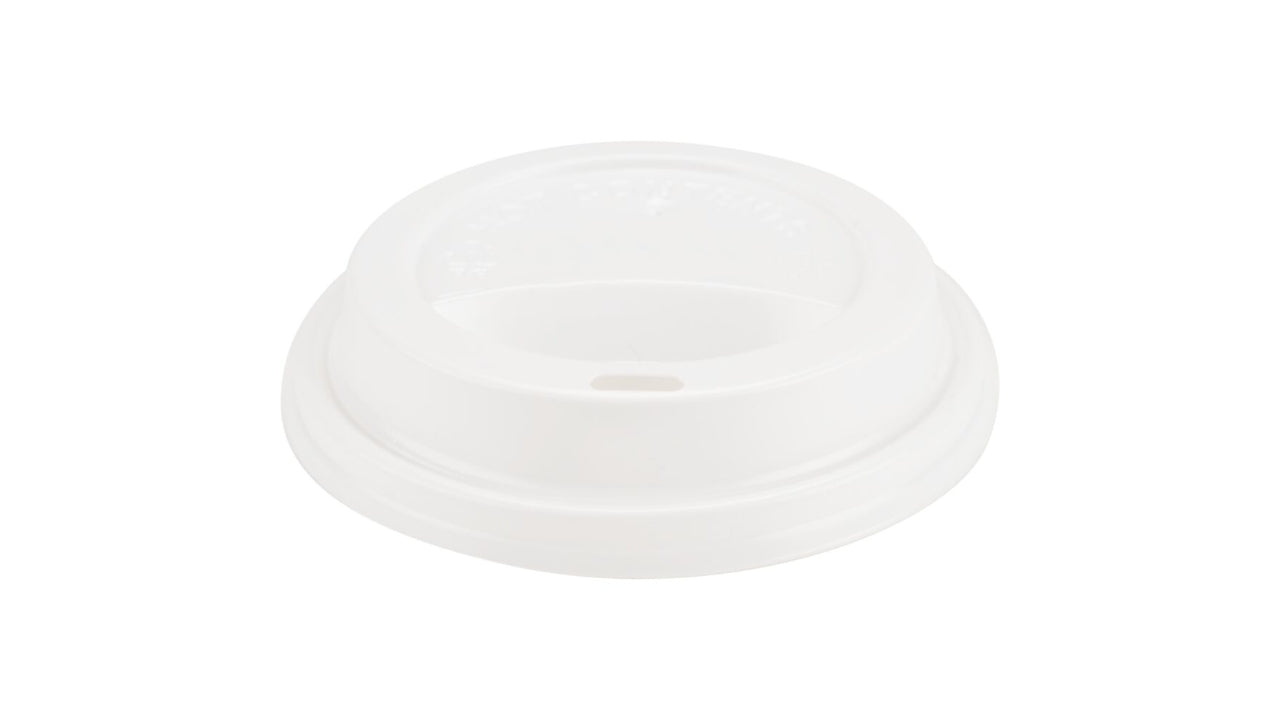 Drikkelåg Ø9cm hvid PP 100stk
