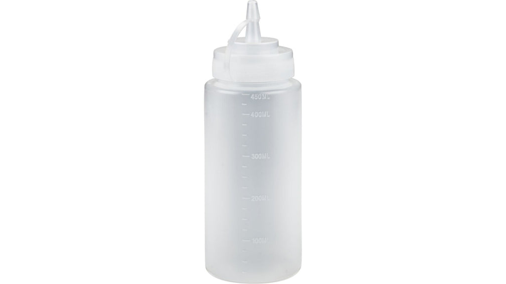 Dressingflaske 450ml 6stk klar PE/PP