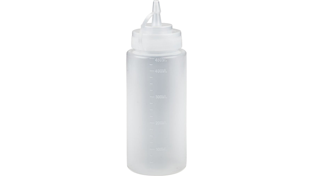 Dressingflaske 450ml 6stk klar PE/PP