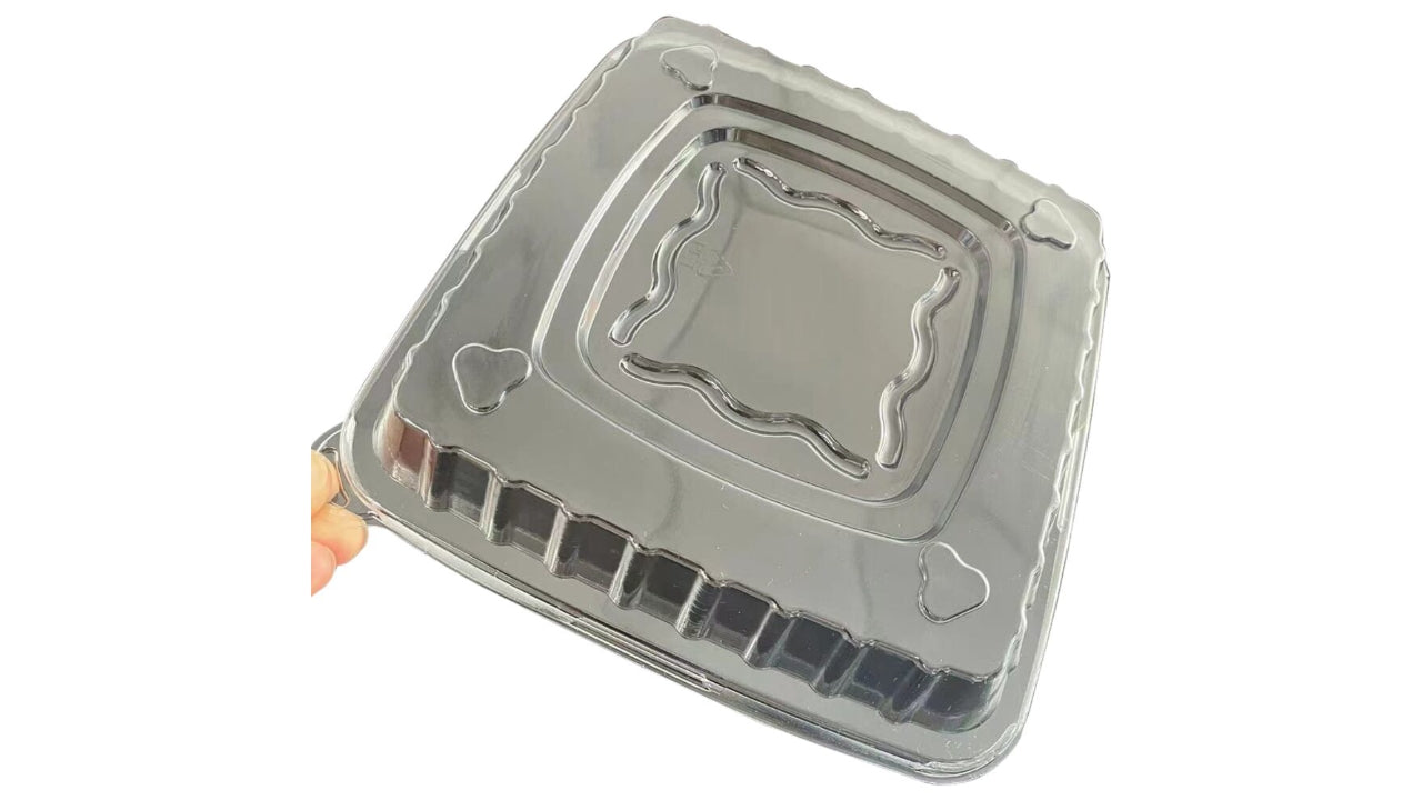 Låg 42cmØ19cm klar PET rund 50stk