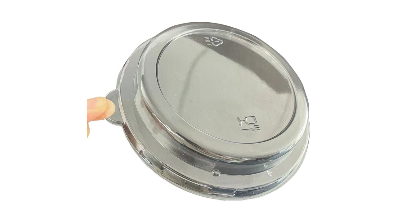 Låg 27cmØ16cm klar PET rund 75stk