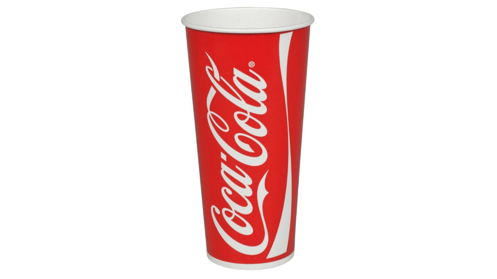Papbæger coca-cola Ø9cm 50cl 50stk