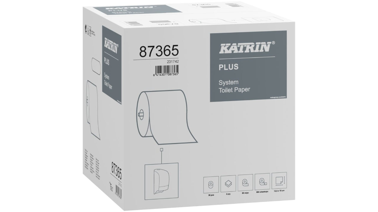 Toiletpapir 2-lags hvid nyfiber