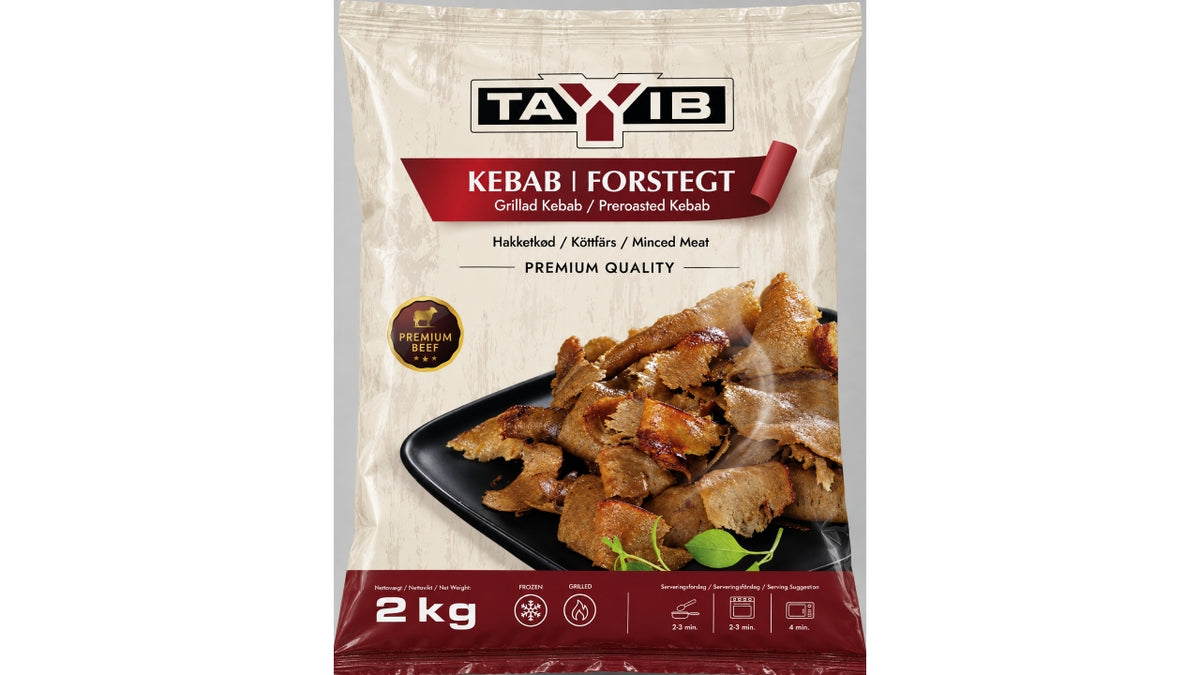 Döner kebab 100% hakket forstegt 2kg