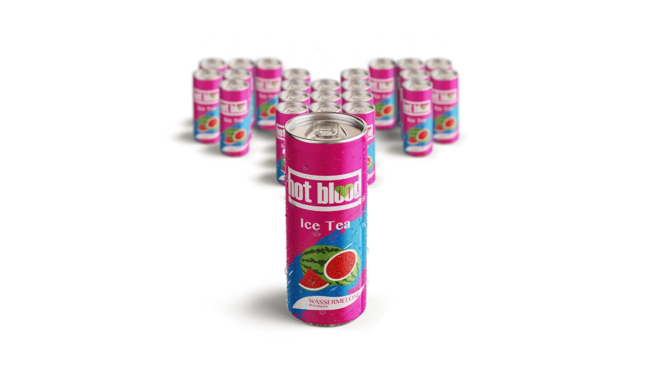 Hot Blood ice tea Vandmelon 24x33cl